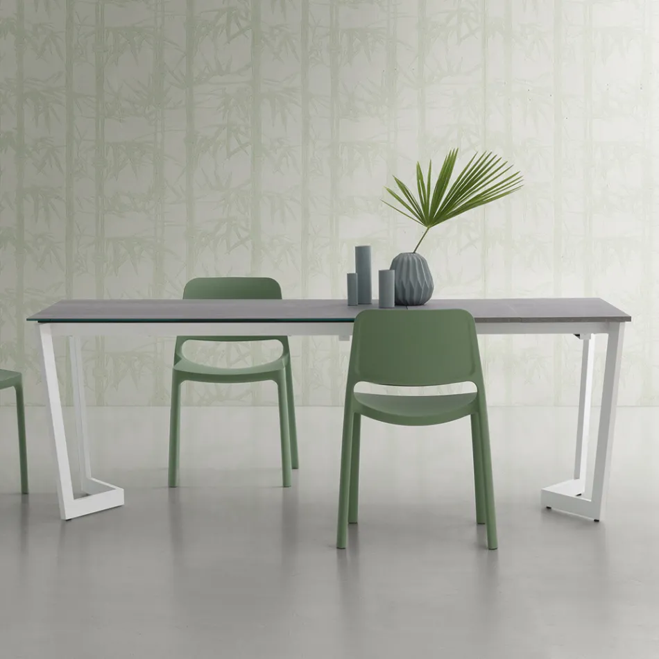 Uitschuifbare tafel tot 238 cm met laminaatblad Made in Italy - Pablito Viadurini