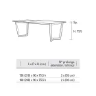 Uitschuifbare tafel tot 238 cm in metaal en Hpl Made in Italy - Pablito Viadurini