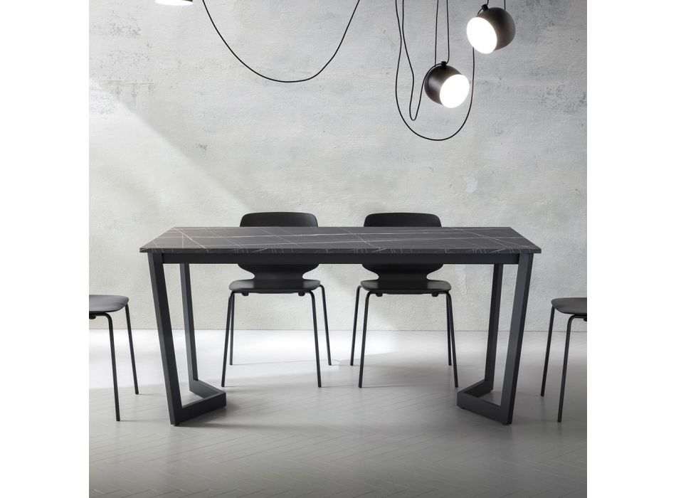Uitschuifbare tafel tot 238 cm metaal en gekleurd Hpl Made in Italy - Pablito Viadurini