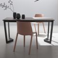 Uitschuifbare tafel tot 238 cm Moka metaal en Hpl Made in Italy - Pablito