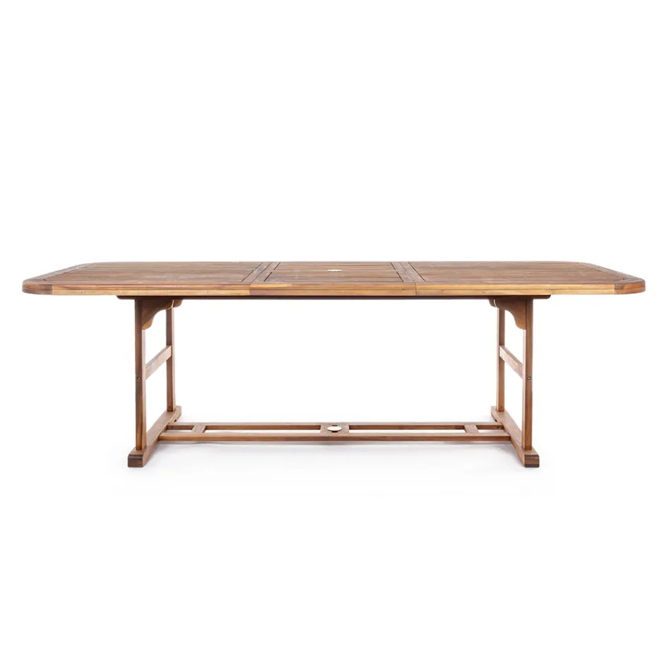 Uitschuifbare houten tuintafel tot 240 cm, van Design - Roxen Viadurini