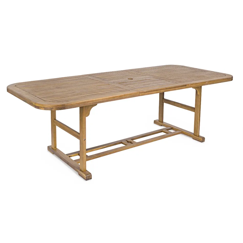 Uitschuifbare houten tuintafel tot 240 cm, van Design - Roxen Viadurini