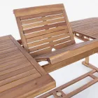 Uitschuifbare houten tuintafel tot 240 cm, van Design - Roxen Viadurini
