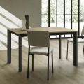 Uitschuifbare tafel tot 240 cm in aluminium en Hpl Made in Italy - Filiberto