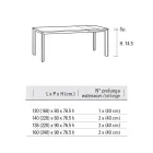 Uitschuifbare tafel tot 240 cm gekleurd Hpl blad Made in Italy - Filiberto Viadurini