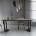 Uitschuifbare tafel tot 300 cm metalen voet Made in Italy - Bastiano