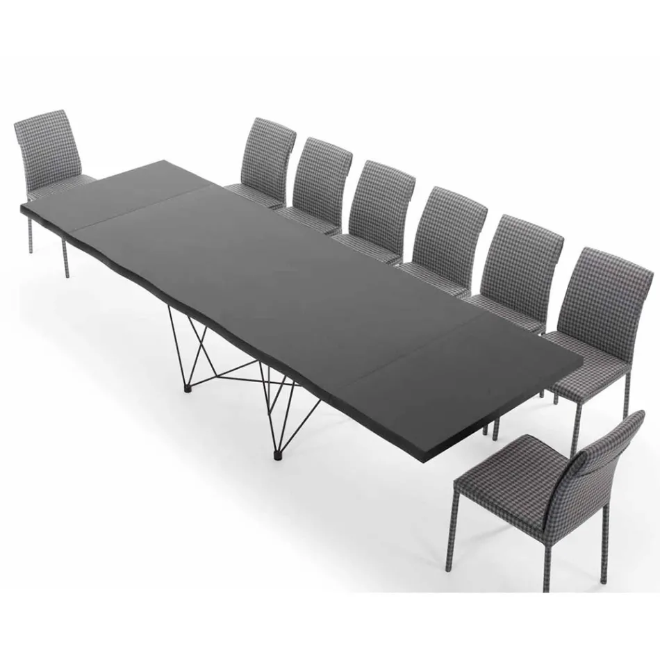 Uitschuifbare tafel tot 300 cm van Made in Italy gefineerd hout – Ezzellino Viadurini