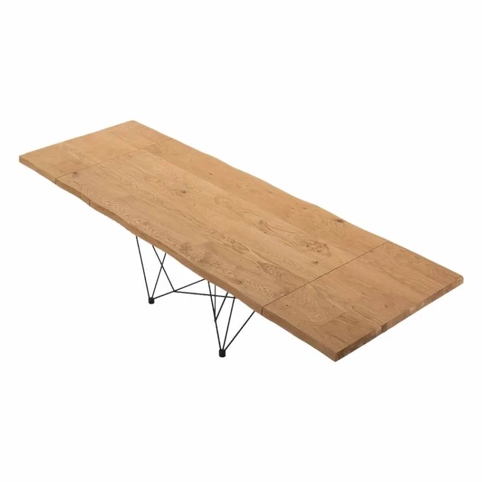 Uitschuifbare tafel tot 300 cm van Made in Italy gefineerd hout – Ezzellino Viadurini
