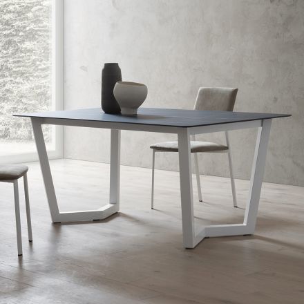 Uitschuifbare tafel tot 300 cm gelamineerd HPL blad Made in Italy - Bastiano Viadurini