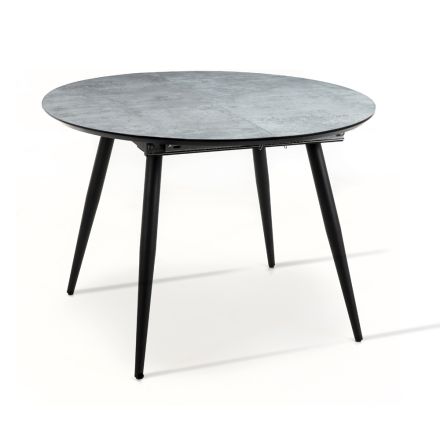 Uitschuifbare tafel tot 150 cm met melamine blad en metalen onderstel - Iberia Viadurini