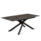 Uitschuifbare tafel tot 190 cm in metaal en melamine blad - Lavendel Viadurini