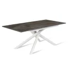Uitschuifbare tafel tot 190 cm in metaal en melamine blad - Lavendel Viadurini
