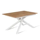 Uitschuifbare tafel tot 190 cm in metaal en melamine blad - Lavendel Viadurini