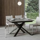 Uitschuifbare tafel tot 2 meter in hout en ijzer Made in Italy - Gattix Viadurini