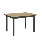 Uitschuifbare tafel tot 220 cm met ijzeren frame en rand Made in Italy - Luna Viadurini