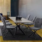 Uitschuifbare tafel tot 220 cm in keramiek en staal Homemotion - Brianza Viadurini