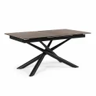 Uitschuifbare tafel tot 220 cm in keramiek en staal Homemotion - Brianza Viadurini