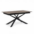 Uitschuifbare tafel tot 220 cm in keramiek en staal Homemotion - Brianza