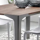 Uitschuifbare tafel tot 222 cm in Hpl houteffect Made in Italy - Vulcano Viadurini