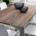 Uitschuifbare tafel tot 222 cm in Hpl houteffect Made in Italy - Vulcano Viadurini