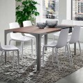 Uitschuifbare tafel tot 222 cm in Hpl houteffect Made in Italy - Vulcano