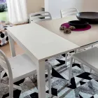 Uitschuifbare tafel tot 238 cm in Laminam en metaal Made in Italy - Remigio Viadurini