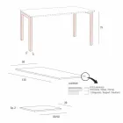 Uitschuifbare tafel tot 238 cm in Laminam en metaal Made in Italy - Remigio Viadurini