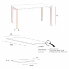 Uitschuifbare tafel tot 238 cm in Laminam en metaal Made in Italy - Remigio Viadurini