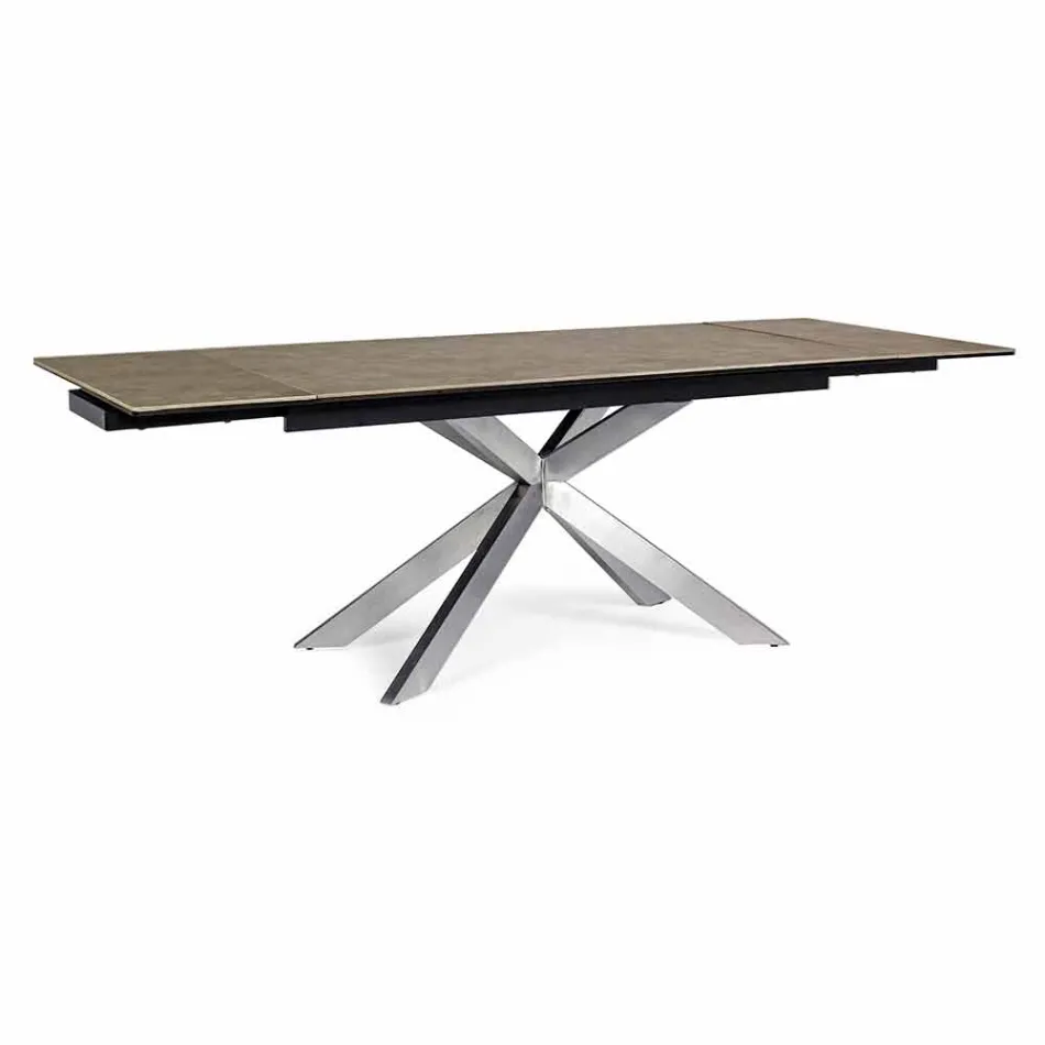Uitschuifbare tafel tot 240 cm met Homemotion keramisch blad - Avici Viadurini