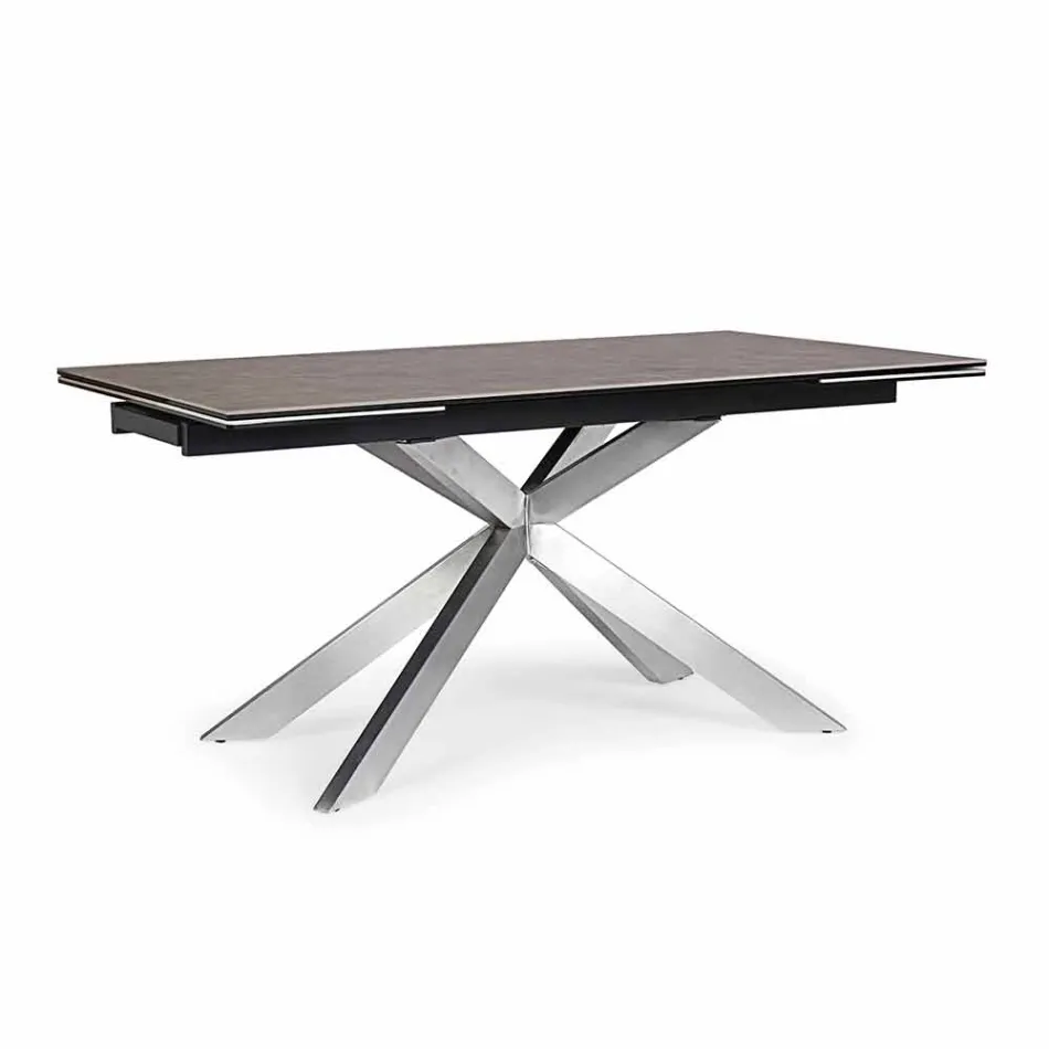Uitschuifbare tafel tot 240 cm met Homemotion keramisch blad - Avici Viadurini