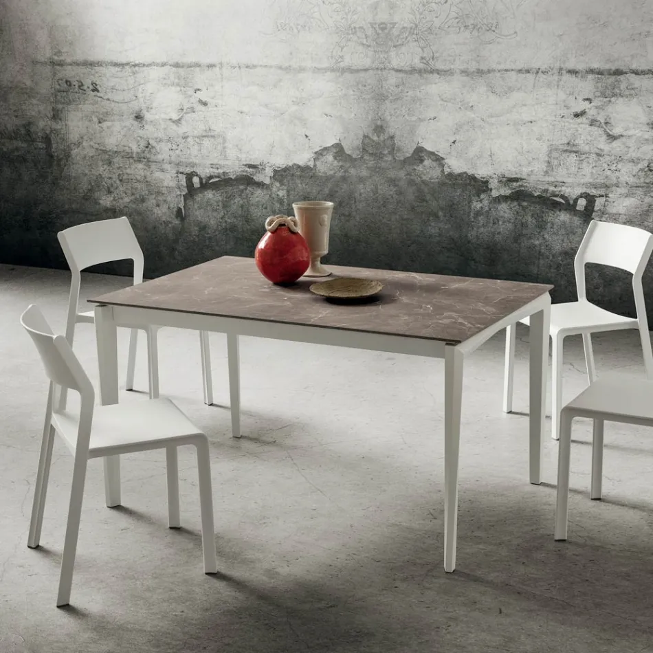 Uitschuifbare tafel tot 240 cm met HPL blad Made in Italy - Fantastisch Viadurini