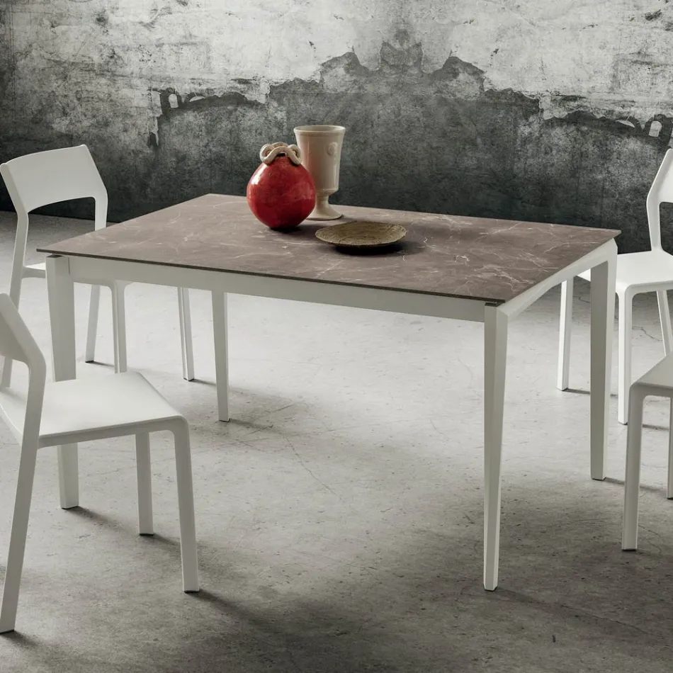 Uitschuifbare tafel tot 240 cm met HPL blad Made in Italy - Fantastisch Viadurini