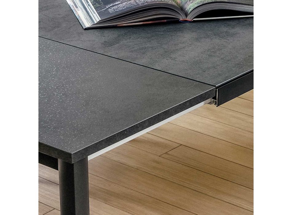 Uitschuifbare tafel tot 240 cm met Laminam blad Made in Italy - Maltees Viadurini