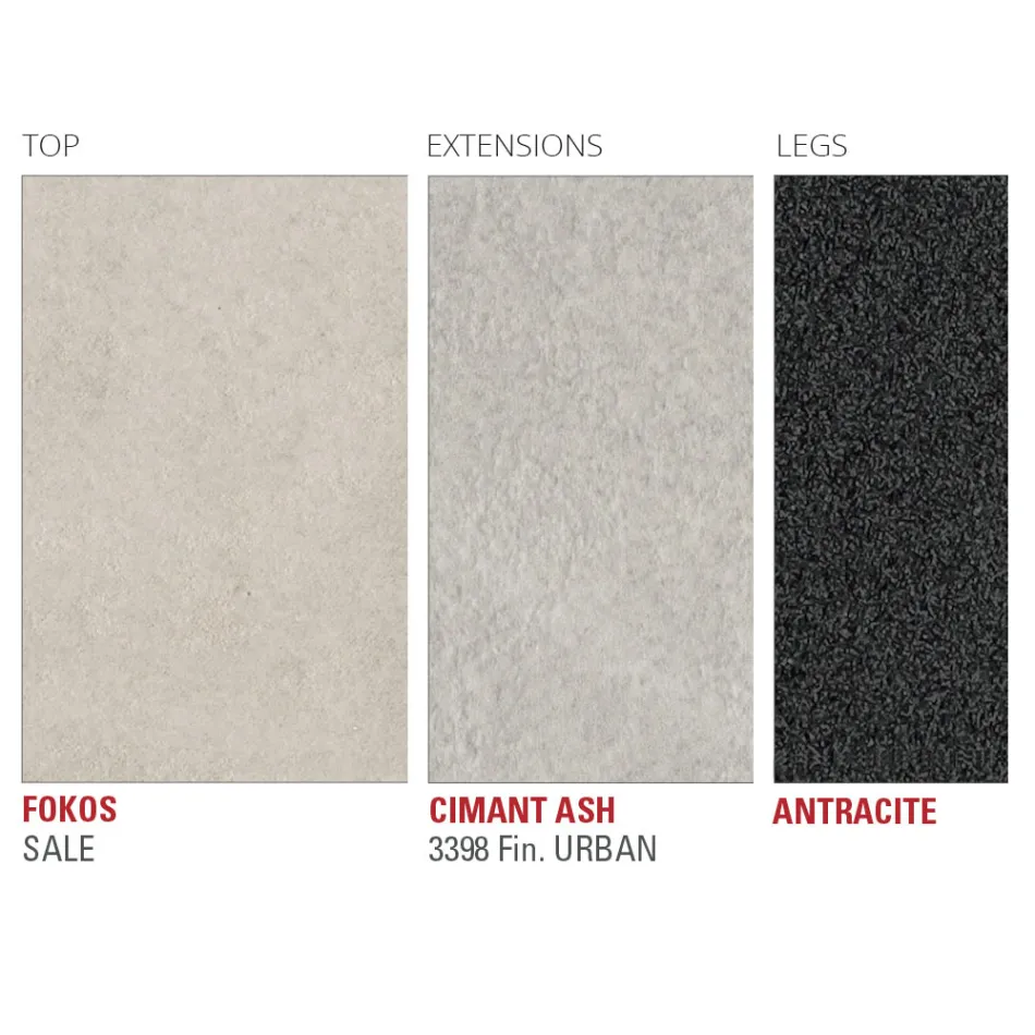 Uitschuifbare tafel tot 240 cm met Laminam blad Made in Italy - Maltees Viadurini