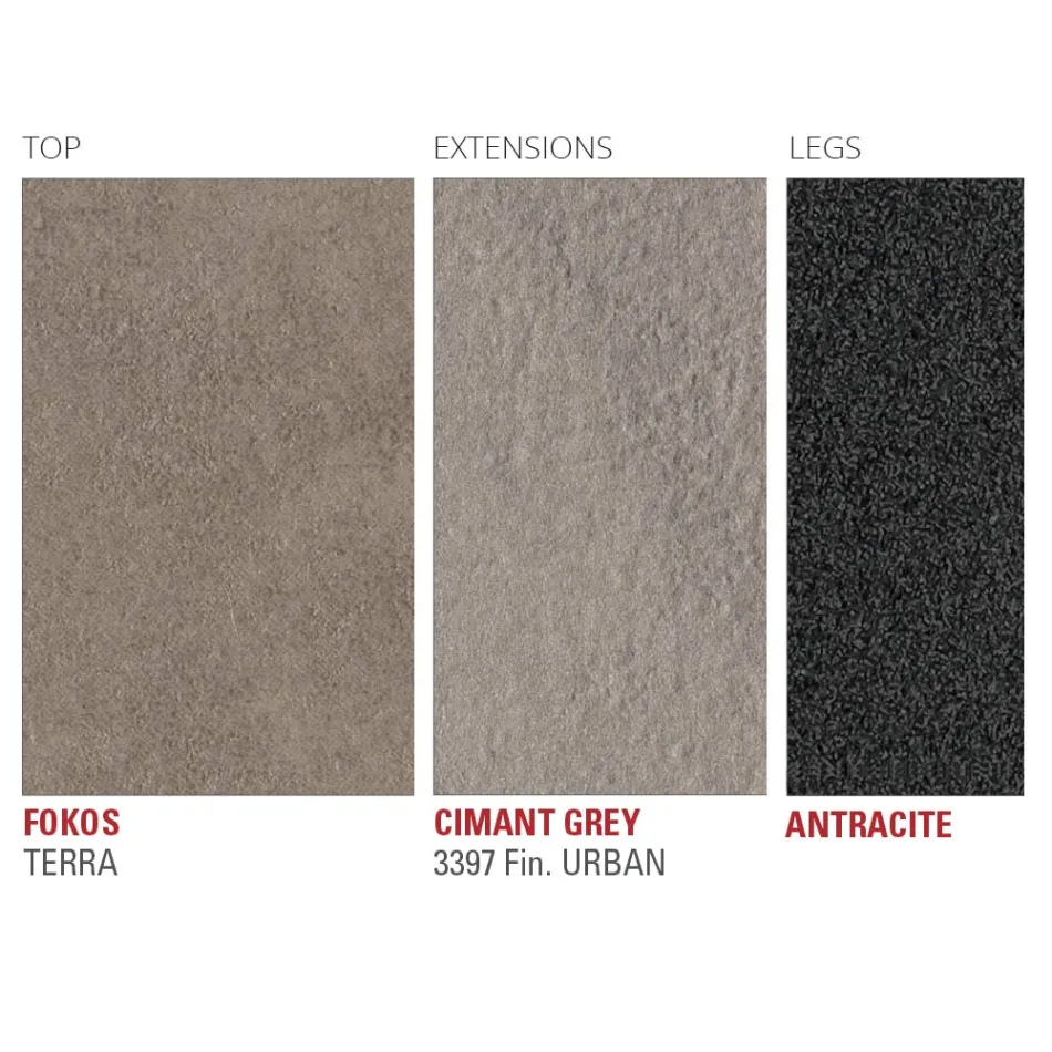 Uitschuifbare tafel tot 240 cm met Laminam blad Made in Italy - Maltees Viadurini