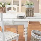 Uitschuifbare tafel tot 240 cm in mangohout en Mdf Homemotion - Tongo Viadurini