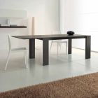 Uitschuifbare tafel tot 245 cm in Wengè eikenhout by Design - Ipanemo Viadurini