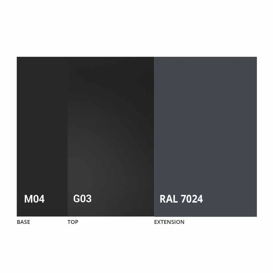 Uitschuifbare tafel tot 250 cm met glazen blad Made in Italy - Pitagora Viadurini