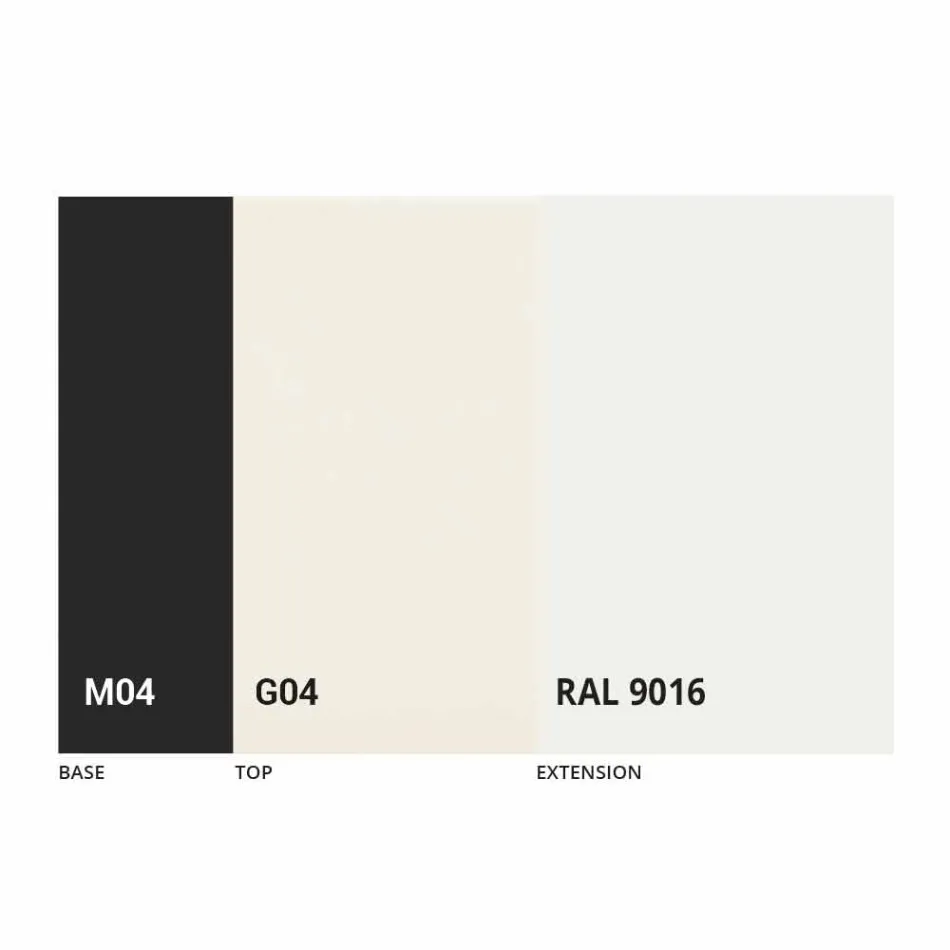 Uitschuifbare tafel tot 250 cm met glazen blad Made in Italy - Pitagora Viadurini