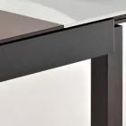 Uitschuifbare tafel tot 270 cm in glas en essenhout Made in Italy - Homer Viadurini