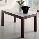 Uitschuifbare tafel tot 270 cm in glas en essenhout Made in Italy - Homer Viadurini