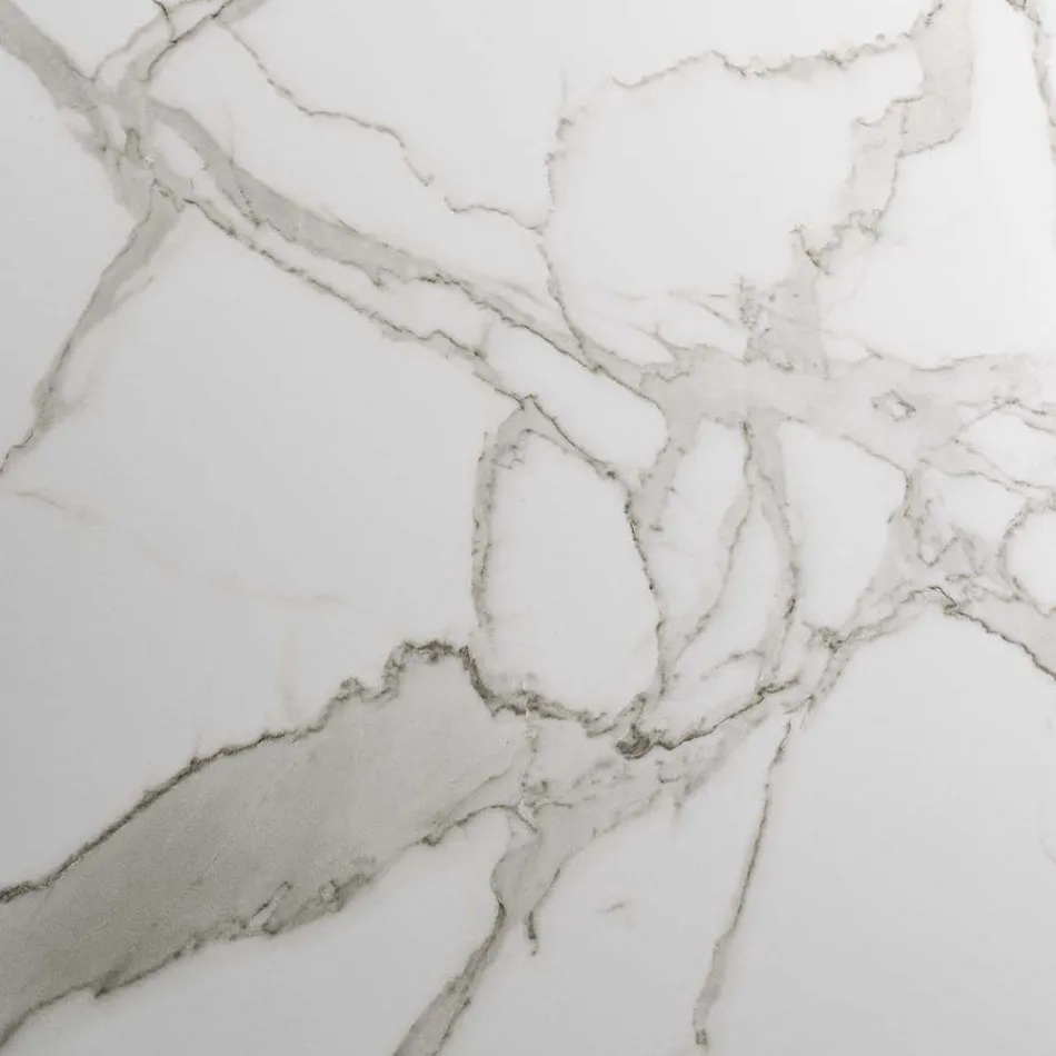 Uitschuifbare tafel tot 280 cm in staal en mat keramisch glas - Viterbo Viadurini