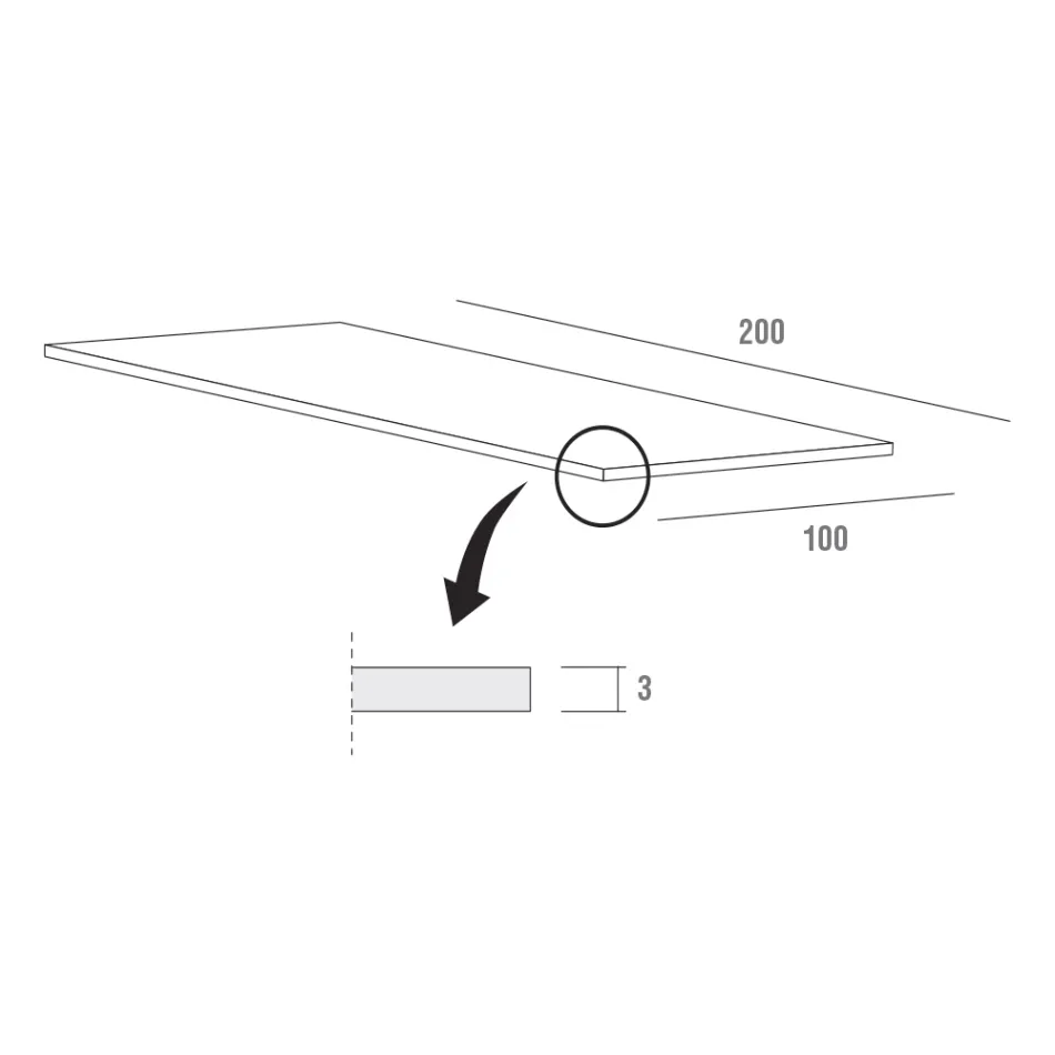 Uitschuifbare tafel tot 280 cm in Fenix Made in Italy, Precious - Aresto Viadurini