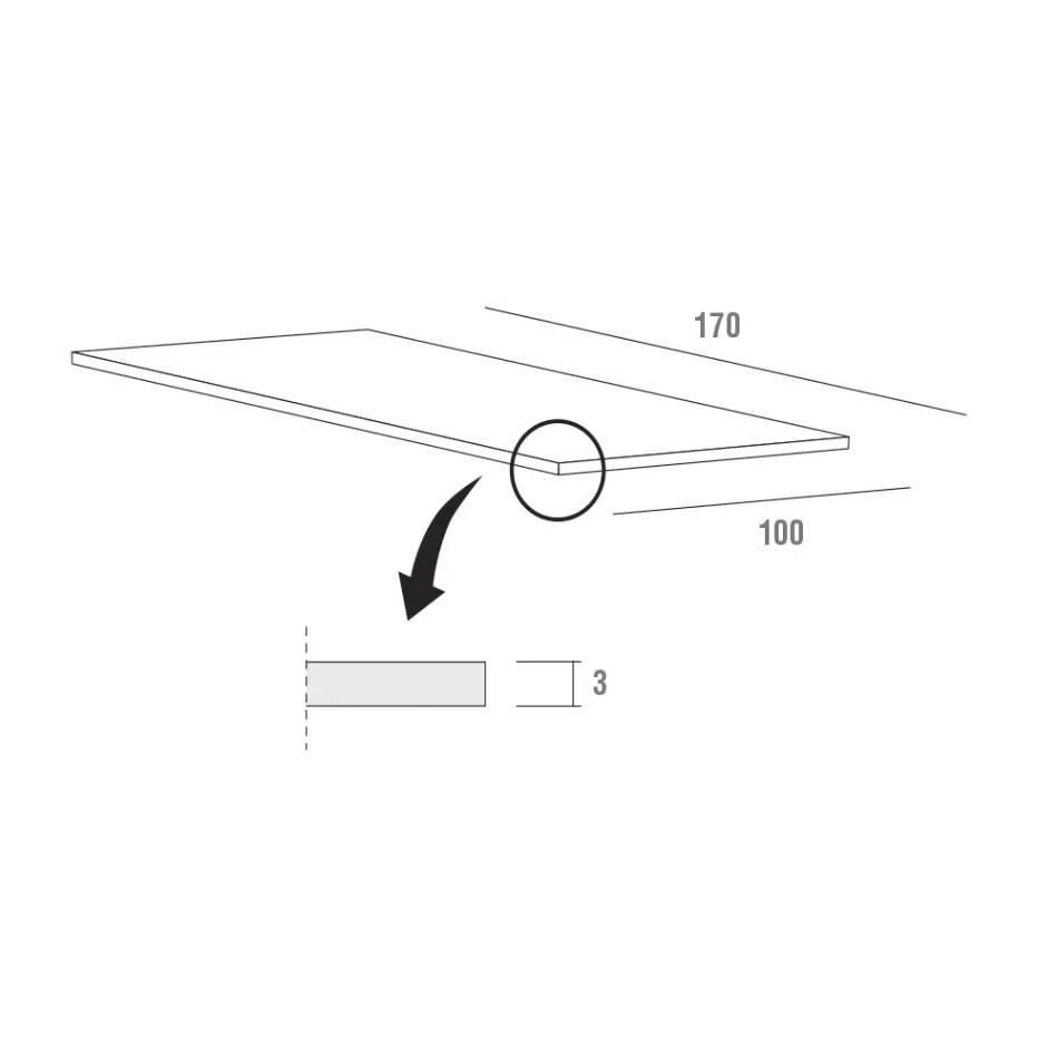 Uitschuifbare tafel tot 280 cm in Fenix Made in Italy, Precious - Aresto Viadurini