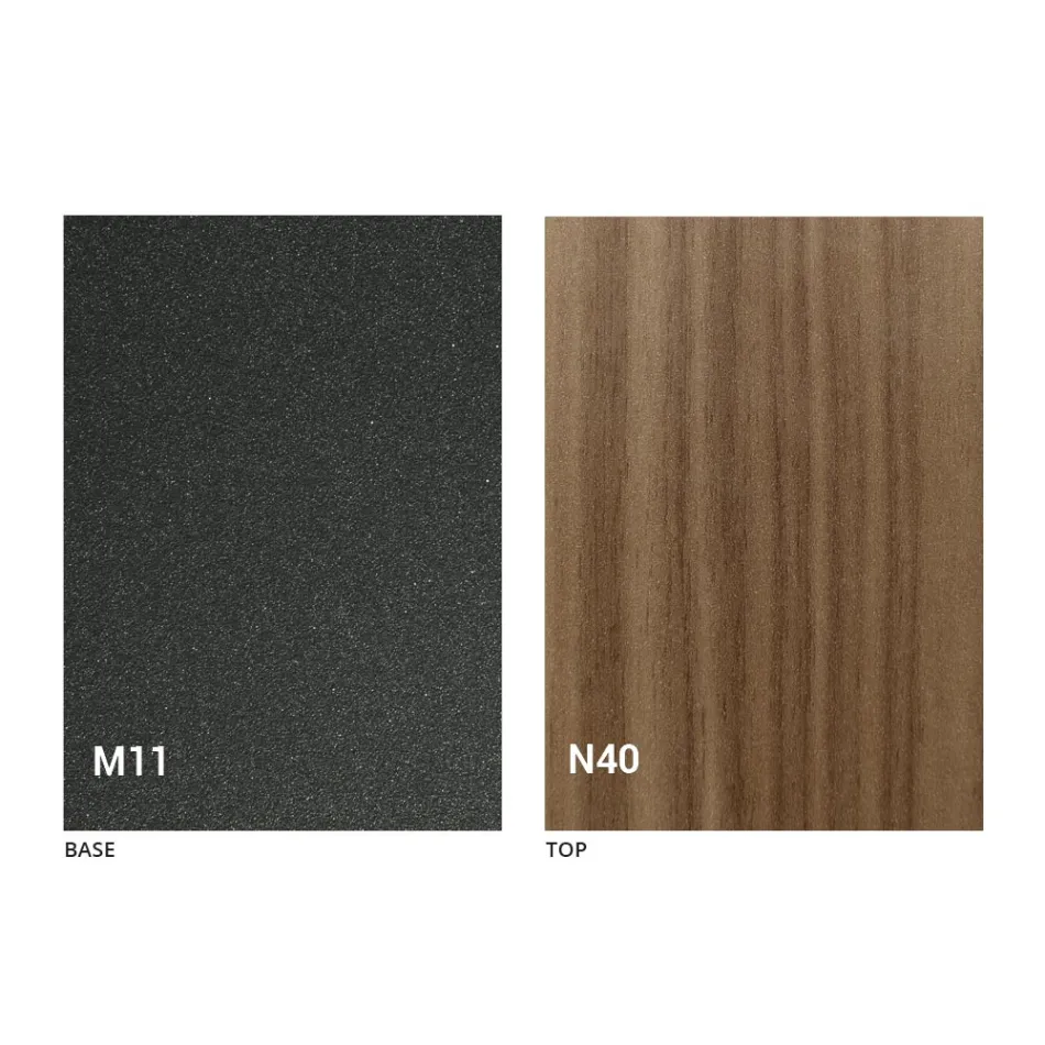 Uitschuifbare tafel tot 280 cm in hout en metaal Made in Italy - Gallotto Viadurini