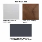 Uitschuifbare tafel tot 280 cm in glas en gefineerd hout – Eugrafo Viadurini