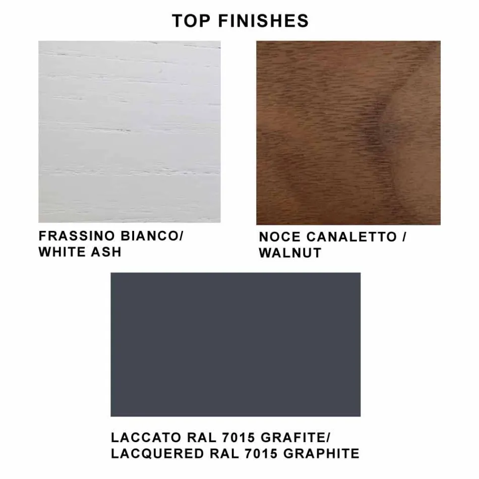 Uitschuifbare tafel tot 280 cm in glas en gefineerd hout – Eugrafo Viadurini