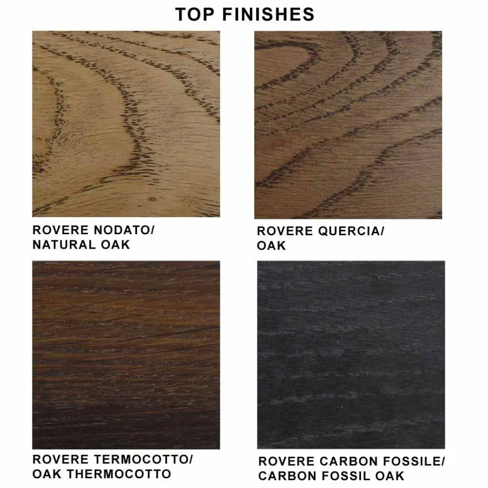 Uitschuifbare tafel tot 280 cm in glas en gefineerd hout – Eugrafo Viadurini