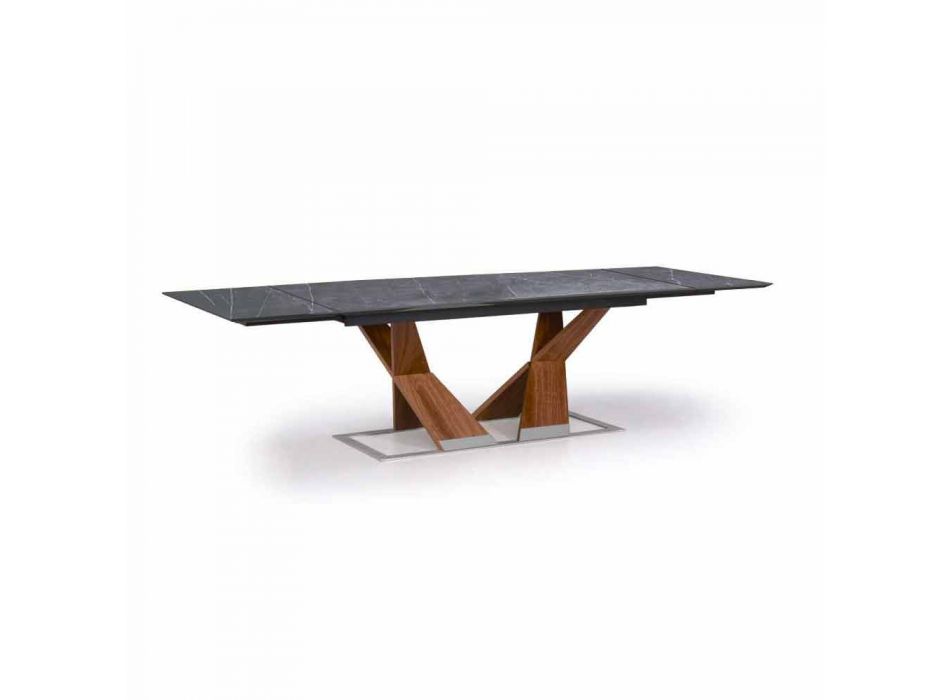 Uitschuifbare tafel tot 294 cm met blad in Gres Made in Italy - Monique Viadurini