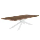 Uitschuifbare tafel tot 300 cm met gefineerd blad Made in Italy - Grotta Viadurini